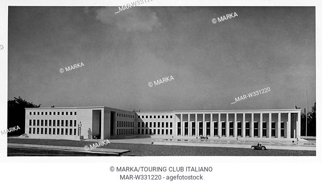 italia, roma, bozzetto del palazzo degli uffici all'esposizione universale, anni '30 // Italy, Rome, sketch of the office building at the Universal Exposition