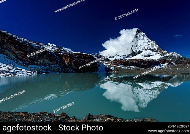 Theodulgletschersee - Trockener Steg - Zermatt. Matterhorn Glacier Trail - Matterhorn. Switzerland. Schweiz