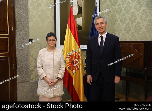 July 16, 2020, Madrid, Madrid, Spain: Foreign Minister Arancha González Laya meets the Secretary General of the North Atlantic Treaty Organization (NATO)