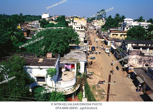 Narrow lane and aerial view of Bhubaneshwar , Orissa , India