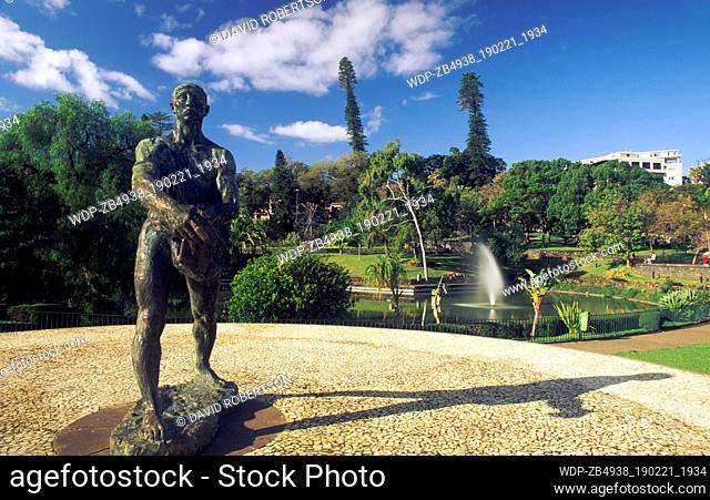 The Semeador sculpture in the Jardim de Santa Catarina, Funchal, Madeira, Portugal. The Semeador, or the sower, was sculpted by Franco