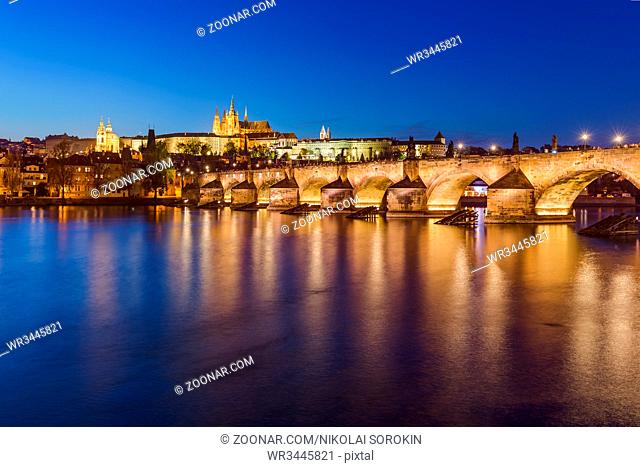 Charles bridge in Prague - Czech Republic - travel and architecture background