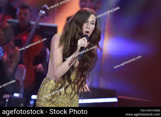 ROME, ITALY - DECEMBER 16: Joss Stone. Christmas Concert in the Vatican XXXI edition. Conciliazione Auditorium. Rome (Italy)16 December 2023