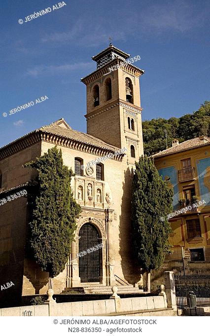 Church of Santa Ana and San Gil, Granada. Andalucia, Spain