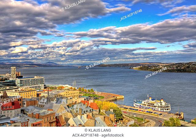 St. Lawrence River and Old Quebec City, Quebec, Canada