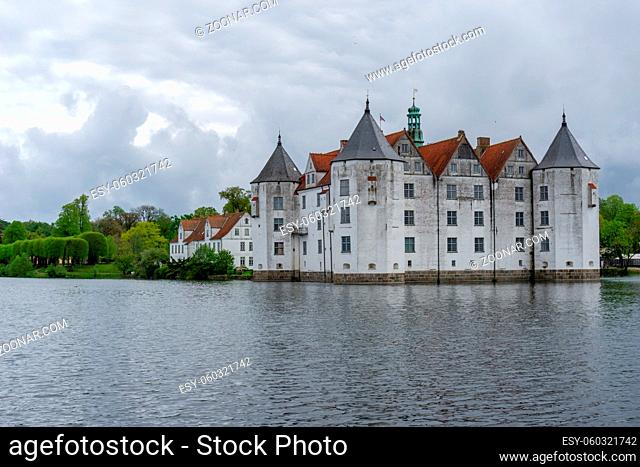 Gluecksburg, Germany - 27 May, 2021: view of the Gluecksburg castle in northern Germany