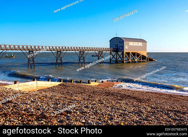 SELSEY BILL, SUSSEX/UK - JANUARY 1 : Selsey Bill Lifeboat Station in Selsey on January 1, 2013