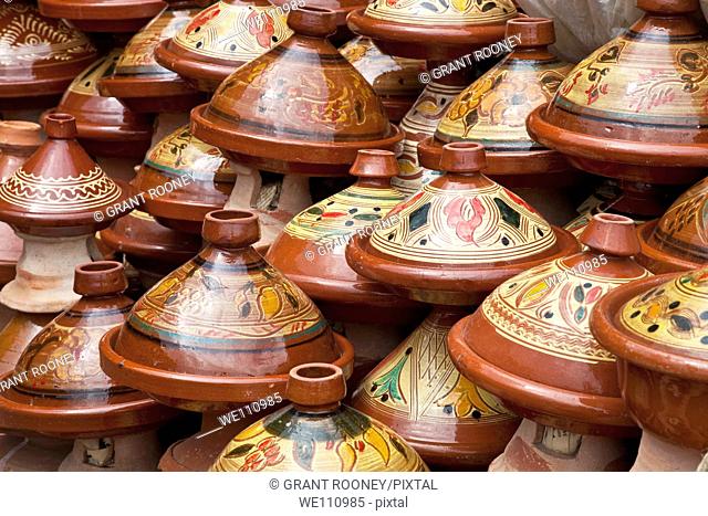 Tajine pots for sale, Meknes, Morocco