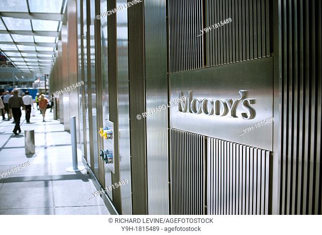 Moody's headquarters in Lower Manhattan in New York