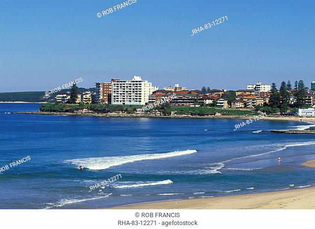 The seafront at Cronulla Park, south of Botany Bay and Sydney CBD, Cronulla, Sutherland Shire, New South Wales, Australia, Pacific
