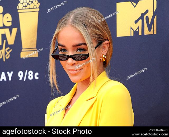 Jasmine Sanders at the 2018 MTV Movie And TV Awards held at the Barker Hangar in Santa Monica, USA on June 16, 2018