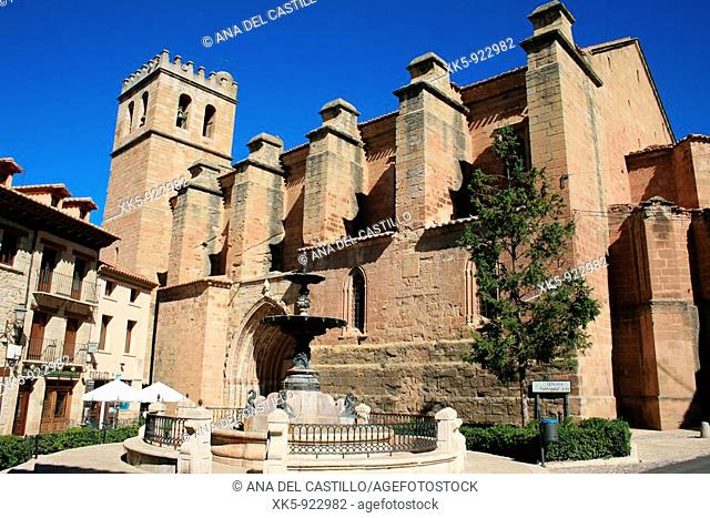 Santa María Church, former Collegiate (14th-15th century, Gothic style) declared as National Monument in 1944. Mora de Rubielos