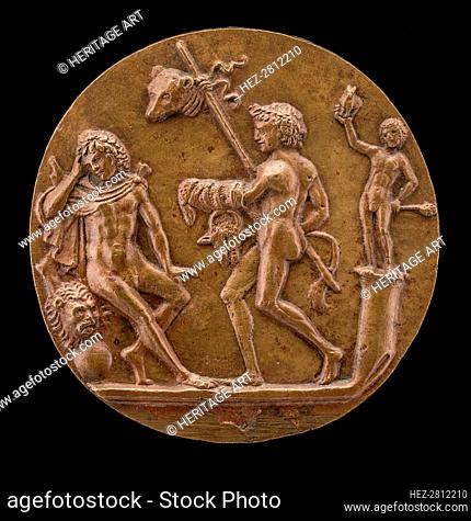 Hercules (?) with Bacchic Figures, second half 15th century. Creator: Master IO.FF