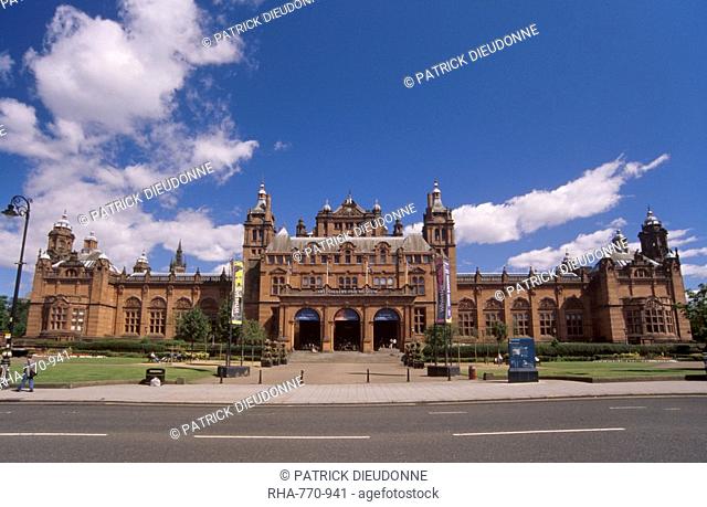 Kelvingrove Art Gallery and Museum dating from the 19th century, Glasgow, Scotland, United Kingdom, Europe