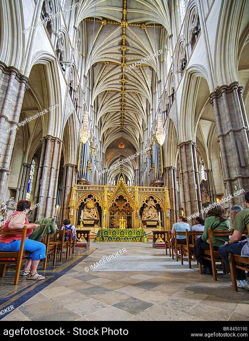 Westminster Abbey London Interior England, United Kingdom, Europe