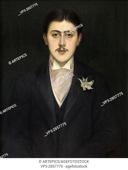 Jacques-Emile Blanche. Portrait de Marcel Proust. 1892. XIX th Century. French school. Orsay Museum - Paris