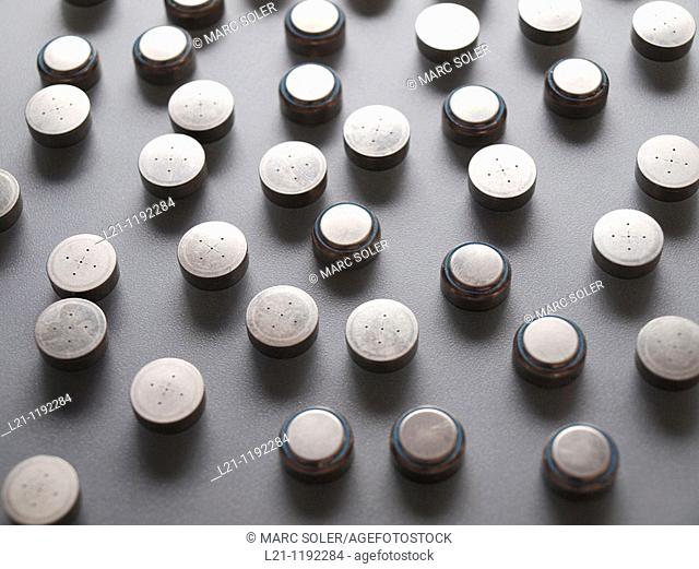 Button batteries for recycling