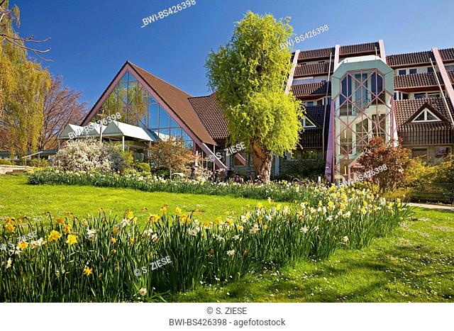 kurhaus in spring, Germany, North Rhine-Westphalia, Bad Sassendorf
