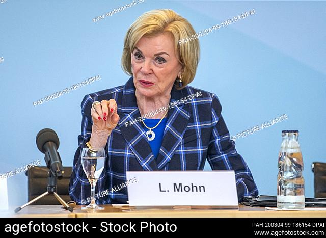 04 March 2020, North Rhine-Westphalia, Gütersloh: Liz Mohn, Vice Chairman of the Executive Board of the Bertelsmann Foundation