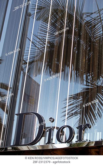 Dior Store Window, Rodeo Drive, Beverly Hills, Los Angeles, California, USA