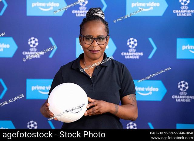 27 July 2021, Bavaria, Munich: Shary Reeves, presenter and reporter, takes part in a press conference of Amazon Prime Video