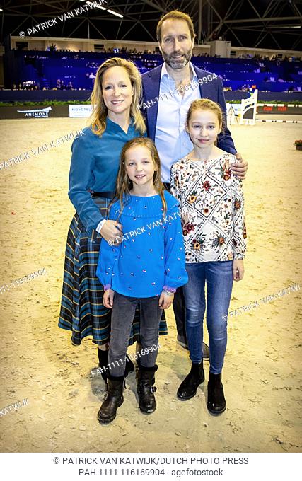 Princess Margarita and Tjalling ten Cate with their daughters Julia and Paola during Jumping Amsterdam World Cup in the RAI Amsterdam, 27 January 2019