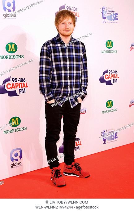 Capital FM's Jingle Bell Ball 2014 at The O2 - Day 2 - Arrivals Featuring: Ed Sheeran Where: London, United Kingdom When: 07 Dec 2014 Credit: Lia Toby/WENN