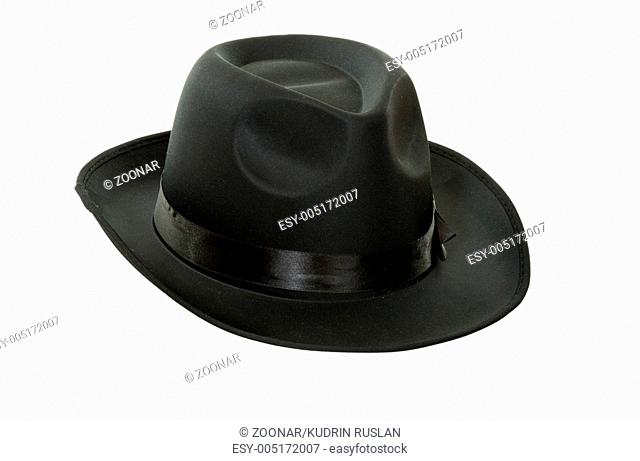 Men's black felt hat