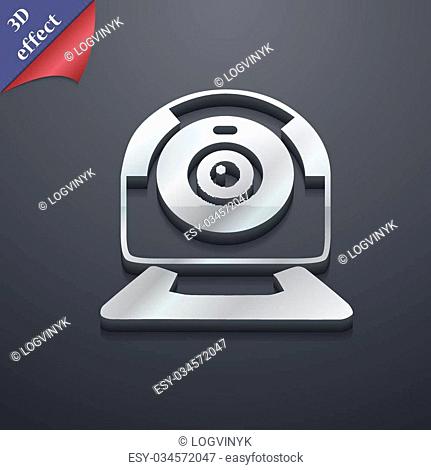 Webcam icon symbol. 3D style. Trendy, modern design with space for your text Vector illustration