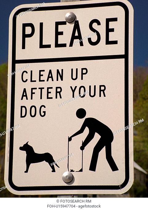 sign, Clean up after your dog sign