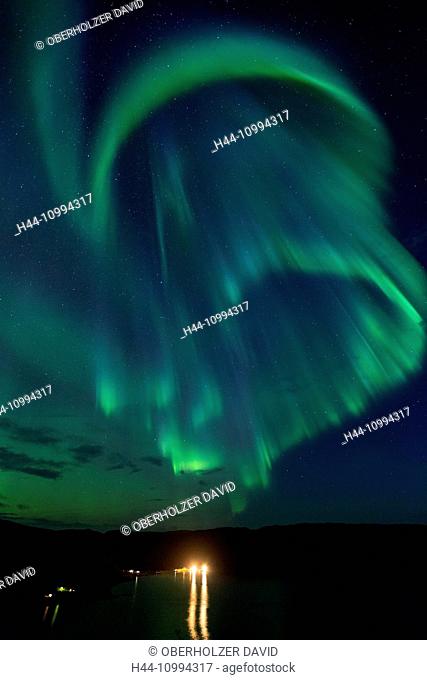 Aurora Borealis, Europe, autumn, phenomenon, Lapland, light, night, northern lights, Norway, polar light, Scandinavia, Vestertana