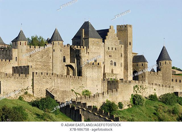 Carcassonne  France  Medieval walled Cité of Carcassonne