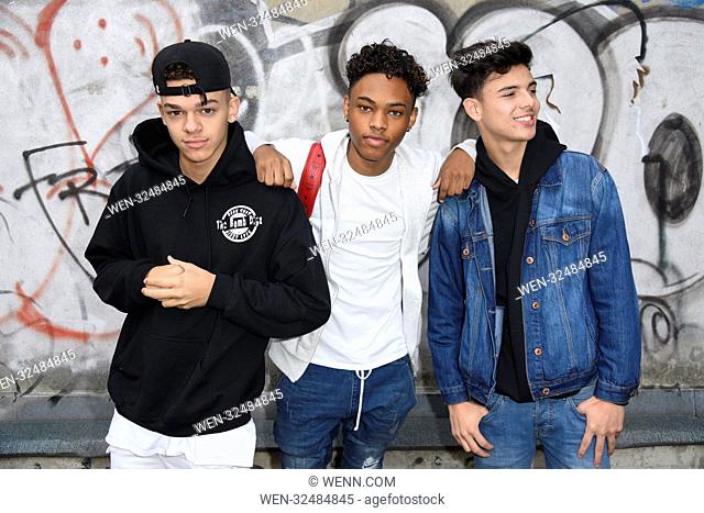 US teen stars and singer Jacob Sartorius and The Bomb Digz photo session at Musik & Frieden Club in Kreuzberg. Featuring: The Bomb Digz (Devin Gordon