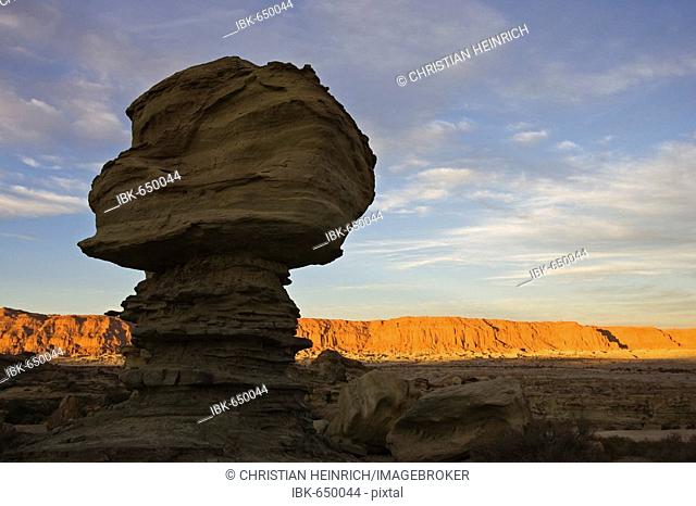 Bizarrely rock at National Park Parque Provincial Ischigualasto, Central Andes, Argentina, South America