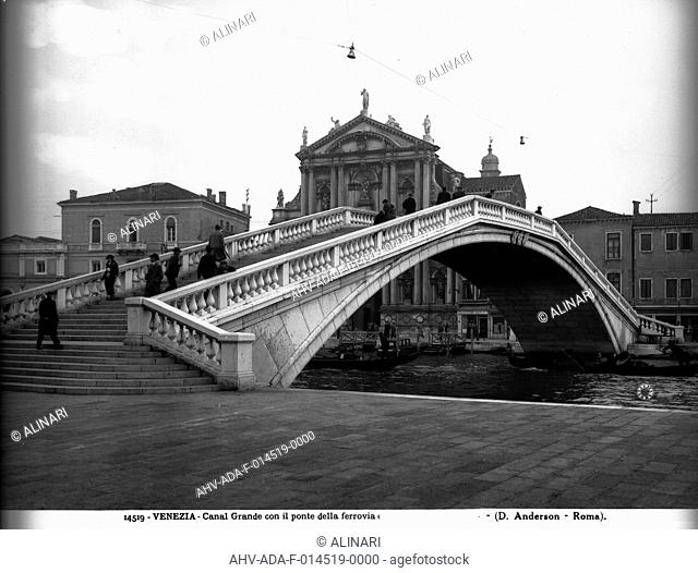 View of the Ponte degli Scalzi on the Grand Canal in Venice (1932-1934), shot 1901 by Anderson, Domenico