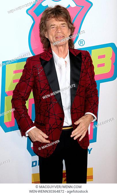 The Rolling Stones Exhibitionism opening night held at Industria Superstudio - Arrivals Featuring: Mick Jagger Where: New York City, New York