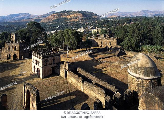 Fasilides Castle, Royal fortress enclosure of Fasil Ghebbi (UNESCO World Heritage List, 1979), Gondar Region, Ethiopia