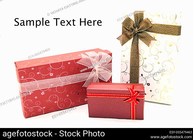 set of holiday boxes with space for text