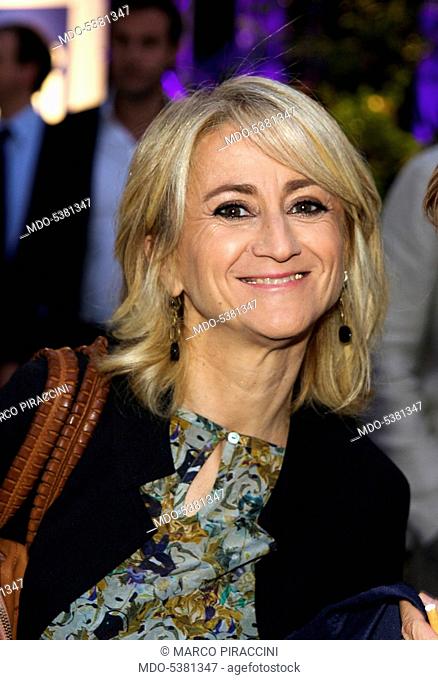 The actress and comedian Luciana Littizzetto smiling. Milan, Italy. 27th June 2014