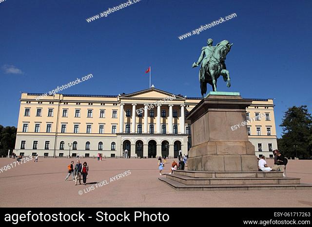 The Royal Palace is the official residence of the kings of Norway in Oslo. It was built in the 19th century, between 1823 and 1848, with a C-shaped plan
