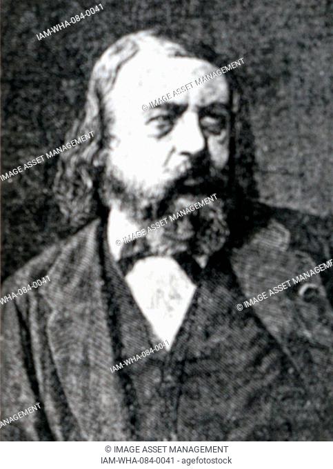 Photographic portrait of Théophile Gautier (1811-1872) a French poet, dramatist, novelist, journalist, and art and literary critic. Dated 19th Century