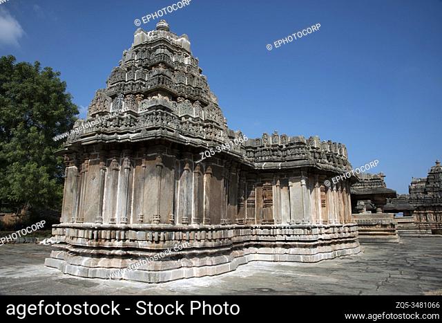 Veera Narayana temple built during the rule of the Hoysala Empire, Belavadi, Karnataka, India