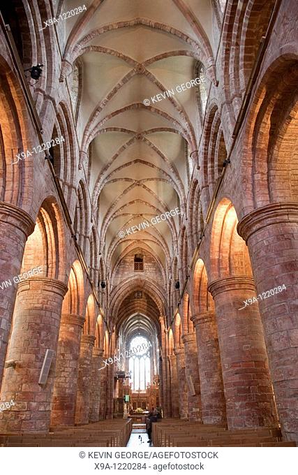 The Nave of Kirkwall Cathedral, Orkney Islands, Scotland