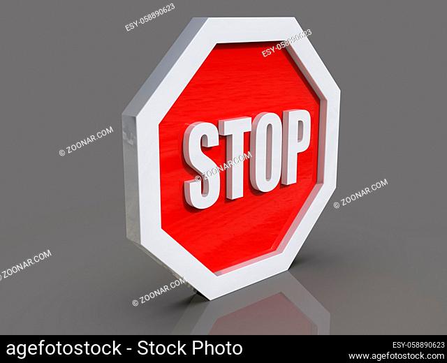 STOP You are Not Allowed Here,  Roadsign with Symbol for Prohibited Activities, Traffic Stop Blocking Sign,  Prohibition Icon,  No Entry Signal, Red Warning