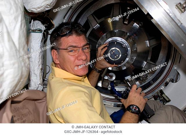 As part of inverse activities onboard the International Space Station, European Space Agency astronaut Paolo Nespoli, Expedition 26 flight engineer
