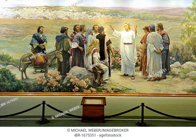Go Ye Therefore, Jesus Christ and 11 Apostles, mural by Grant Romney Clawson after Harry Anderson, Lobby, Administration Building, office building