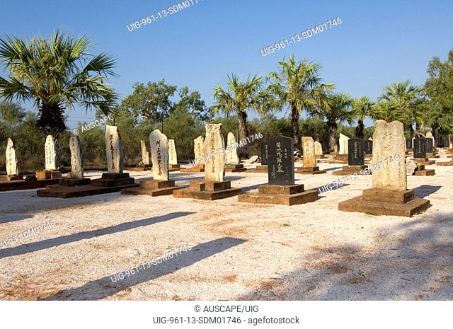 Japanese Cemetery with graves of the many Japanese pearl divers who died in the early days of the pearl industry, Broome, Kimberley region, Western Australia