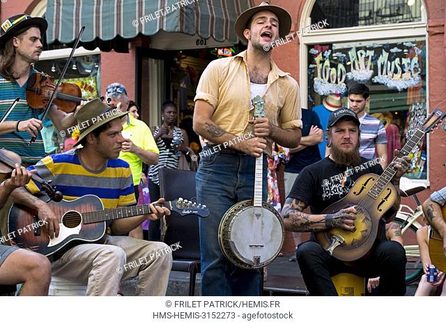 United States, Louisiana, New Orleans, the French Quarter, Bourbon Street