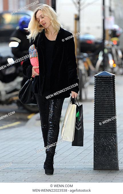 Fearne Cotton arriving at the BBC Radio 1 studios carrying a hot water bottle Featuring: Fearne Cotton Where: London, United Kingdom When: 16 Dec 2014 Credit:...