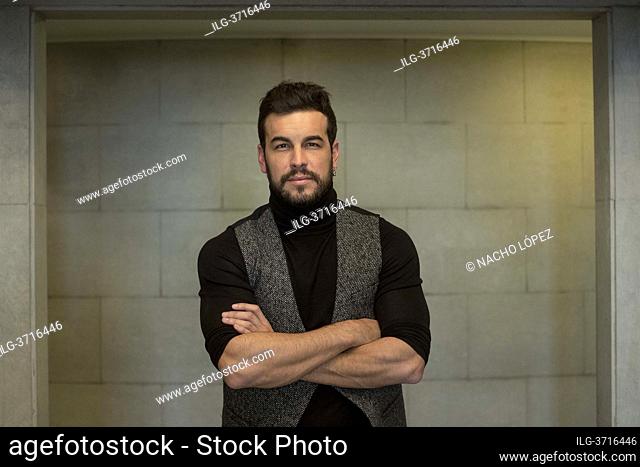 Mario Casas poses for a photo session on December 19, 2016 in Madrid, Spain